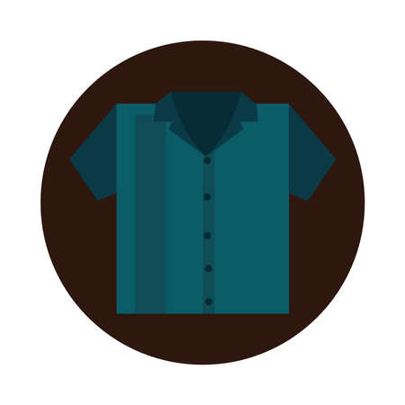 bowling uniform polo shirt game recreational sport block flat icon design vector illustrationのイラスト素材