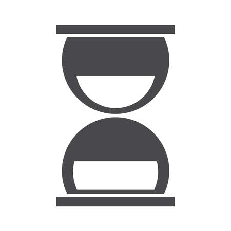 hourglass time clock instrument silhouette icon design vector illustration