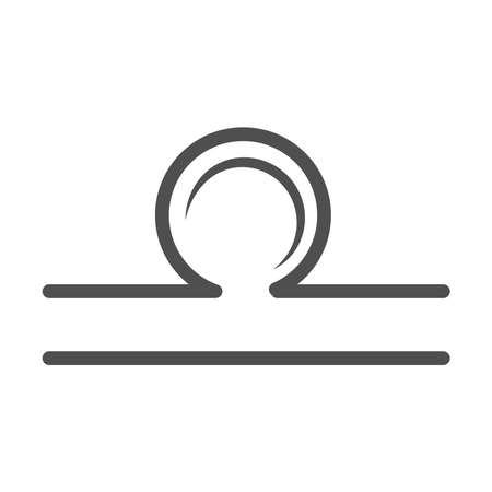 zodiac sign libra astrology calendar mystic line style icon vector illustrationのイラスト素材