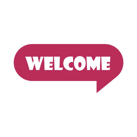 slang bubbles, welcome text over white background, flat icon design vector illustrationのイラスト素材