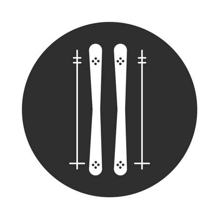 winter extreme sports equipment active lifestyle block and flat icon vector illustrationのイラスト素材