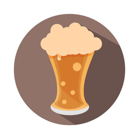 oktoberfest festival, beer foam drink celebration german traditional block and flat icon vector illustrationのイラスト素材