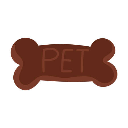 pet shop cookie bone food cartoon isolated white background design vector illustrationのイラスト素材
