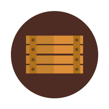 agriculture and farming wooden box storage block and flat icon vector illustrationのイラスト素材