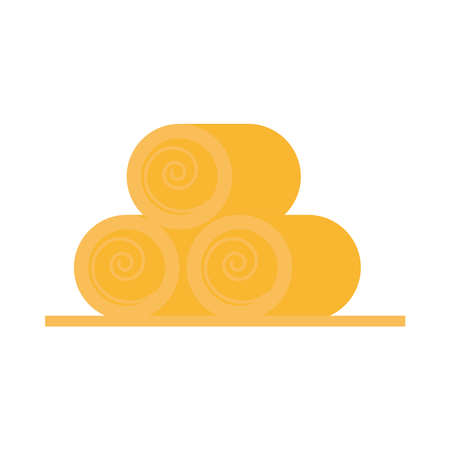 agriculture and farming nature straws bales flat icon style vector illustrationのイラスト素材