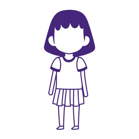 student girl with uniform cartoon isolated design vector illustrationのイラスト素材