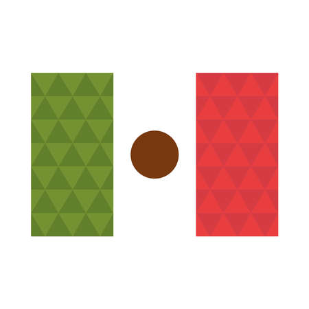 mexican flag national celebration flat icon vector illustrationのイラスト素材
