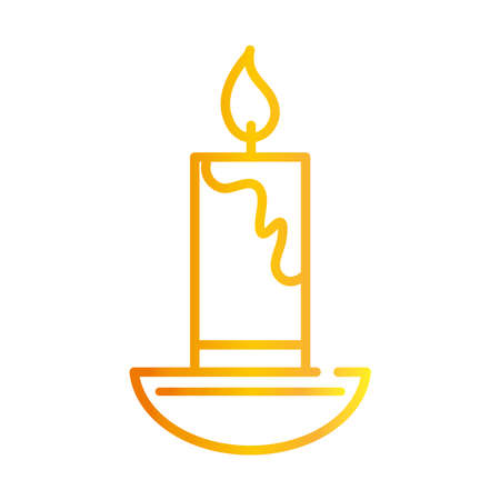 happy diwali india festival, candle in chandelier decoration, deepavali religion event gradient style icon vector illustrationのイラスト素材