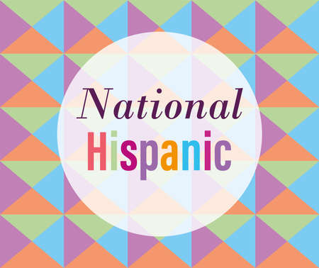 national hispanic heritage month, celebrate annual in united states, geometric decoration pattern vector illustrationのイラスト素材