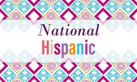 national hispanic heritage month, celebrate annual in united states card vector illustrationのイラスト素材