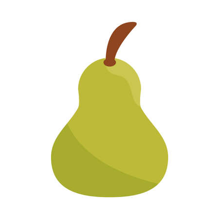 pear fruit fresh harvest vector illustration flat icon with shadowのイラスト素材