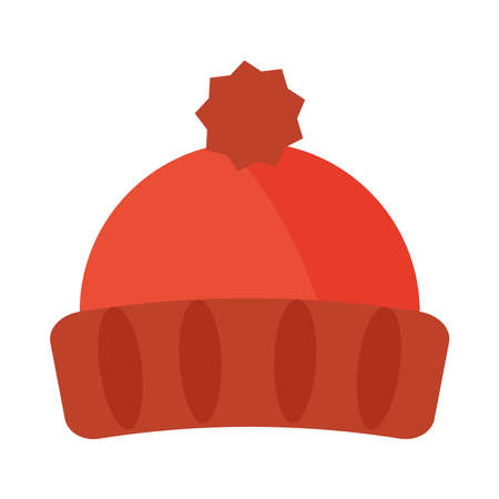warm hat fashion accessory vector illustration flat icon with shadowのイラスト素材