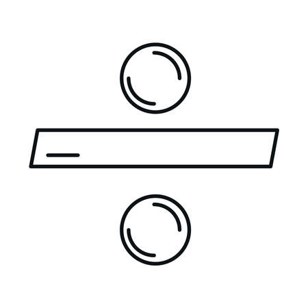 back to school, arithmetic division sign elementary education line icon style vector illustrationのイラスト素材