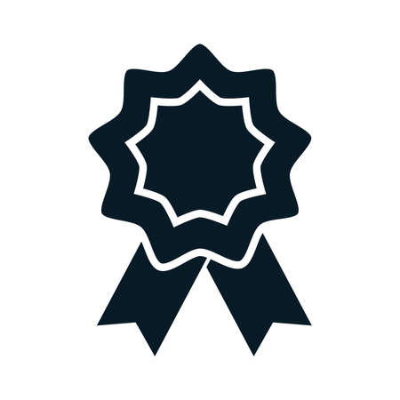 United States elections, rosette flag decoration, political election campaign silhouette icon design vector illustrationのイラスト素材