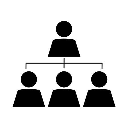 together, business people workgroup pictogram, silhouette style vector illustrationのイラスト素材