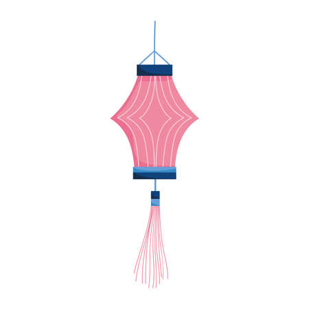 chinese lantern celebration decoration isolated icon style vector illustrationのイラスト素材