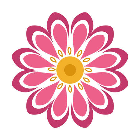 flower petal natural decoration isolated icon style vector illustrationのイラスト素材