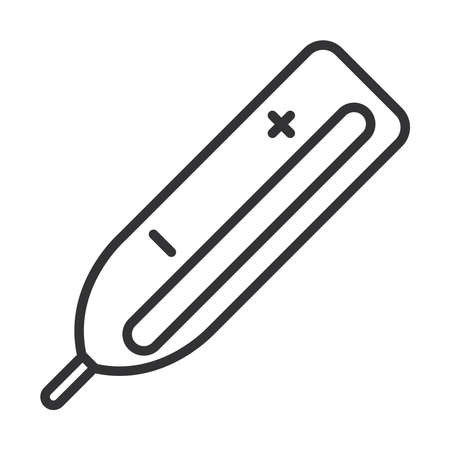 coronavirus covid19 diagnostics research, thermometer temperature equipment medical line icon design...