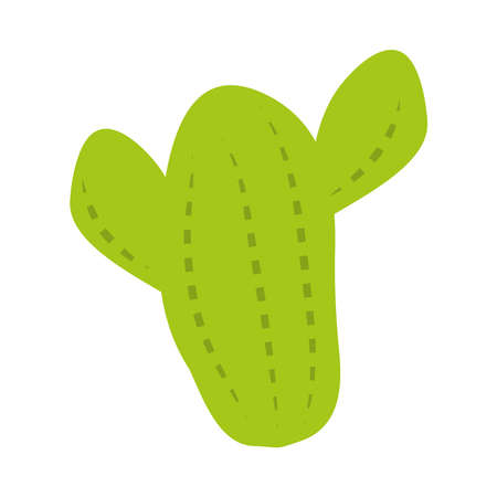 cactus plant desert flora botanic icon flat style vector illustrationのイラスト素材