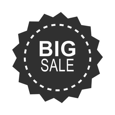 black friday, sale special offer dark sticker round shape icon silhouette style vector illustrationのイラスト素材