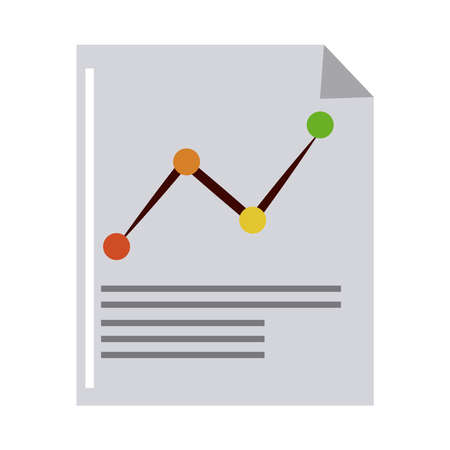 data analysis, document financial diagram statistics report vector illustration flat iconのイラスト素材
