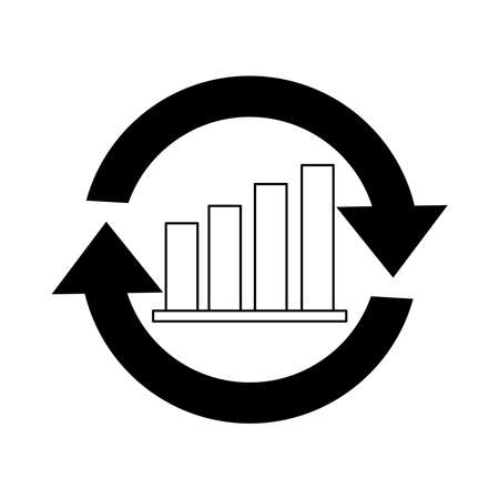 data analysis, financial business diagram marketing report vector illustration line iconのイラスト素材