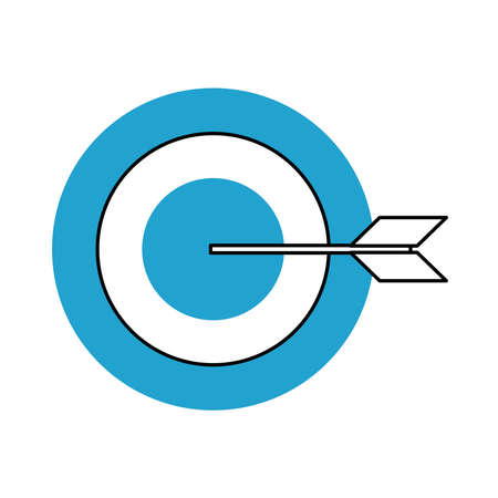 business target strategy dart vector illustration blue line and fillのイラスト素材
