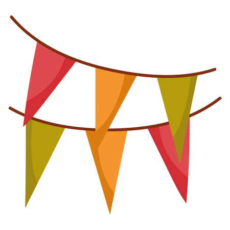 bunting decoration celebration isolated icon design vector illustrationのイラスト素材
