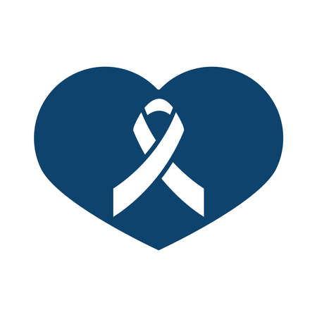 ribbon awareness healthcare sign silhouette icon vector illustrationのイラスト素材