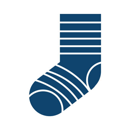 children sock clothes fashion silhouette icon vector illustrationのイラスト素材