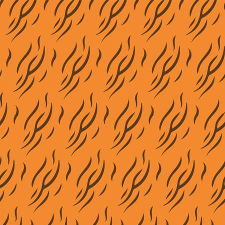 animal skin print pattern, texture tiger stripe black repeated seamless vector illustrationのイラスト素材