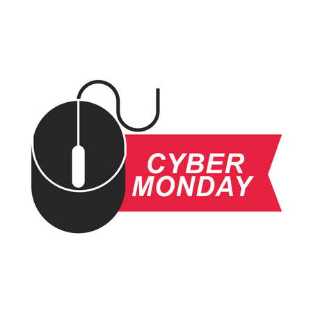 cyber monday, electronic commerce digital device banner vector illustrationのイラスト素材