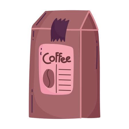 coffee pack product shop isolated icon style vector illustrationのイラスト素材