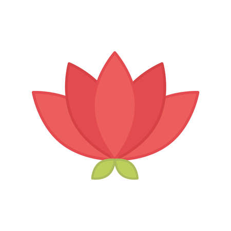 lotus flower oriental element decoration vector illustration color designのイラスト素材