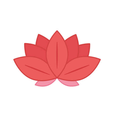 flower lotus traditional oriental element decoration vector illustration color designのイラスト素材