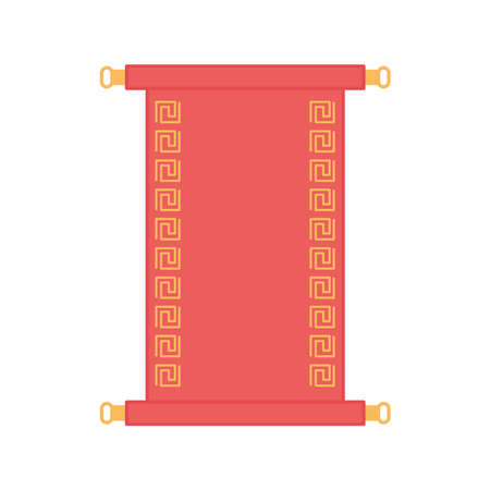 traditional scroll oriental element decoration vector illustration color designのイラスト素材
