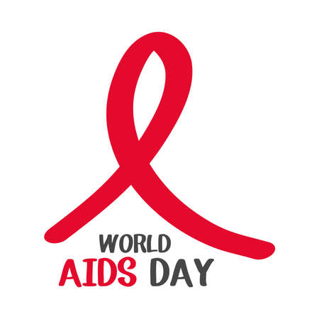 world aids day, ribbon awareness icon design for poster vector illustration