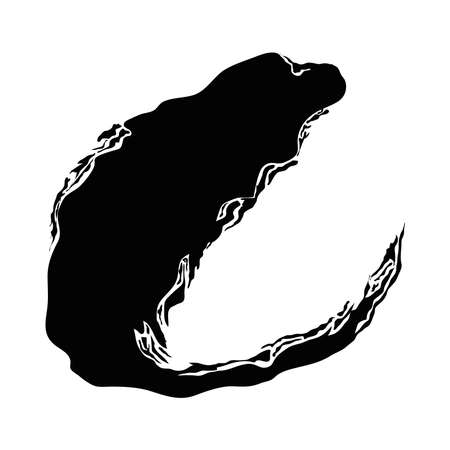 curved dry brush stroke creativity layout vector illustrationのイラスト素材