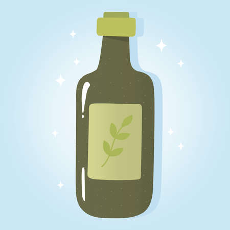 olive oil bottle product, grocery purchases vector illustration vector illustrationのイラスト素材