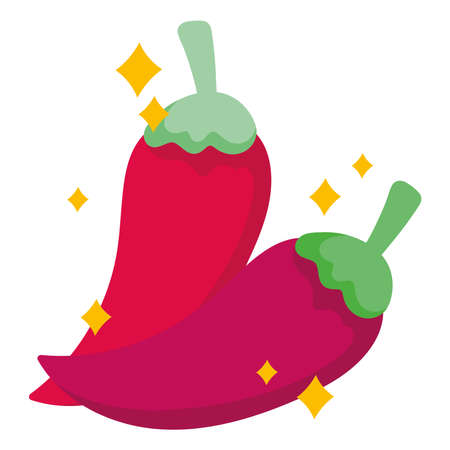 hot chili pepper spice eat food icon vector illustrationのイラスト素材