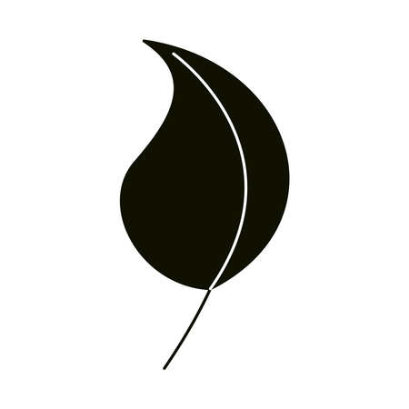 leaves silhouette icon style, leaf foliage natural vector illustrationのイラスト素材