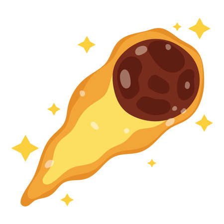 space comet galaxy astronomy in cartoon style vector illustrationのイラスト素材