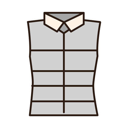 sport vest mens clothing vector illustration line and fill iconのイラスト素材