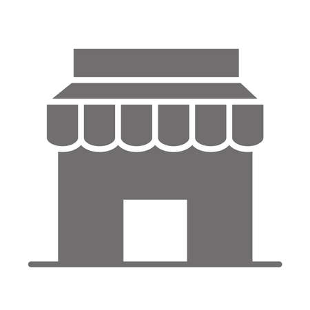 store shopping commerce in silhouette style icon vector illustrationのイラスト素材