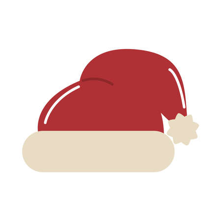 merry christmas, santa claus decoration vector illustration cartoon flat iconのイラスト素材