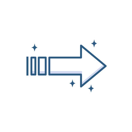 arrow guide direction location vector illustration line style iconのイラスト素材
