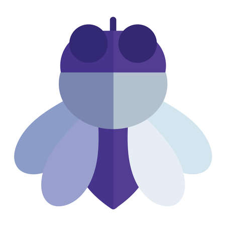 cute bug animal in cartoon flat icon style vector illustrationのイラスト素材