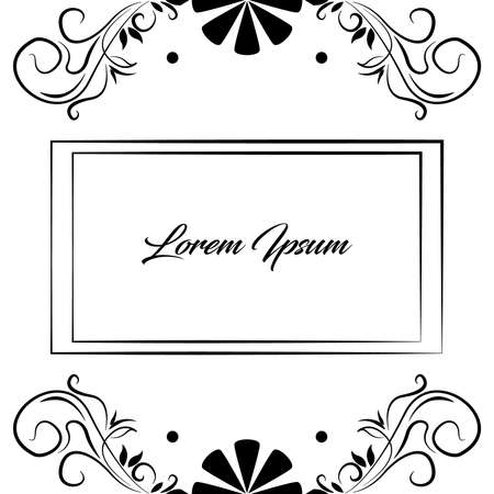 divider classic decoration vintage border floral banner design vector illustrationのイラスト素材