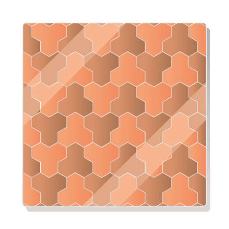 cobblestone pavement geometric mosaic design vector illustration