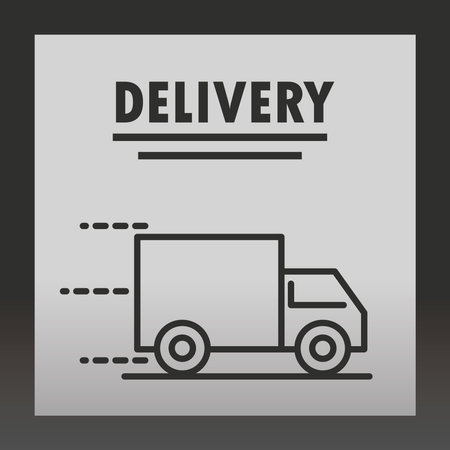 delivery truck transport cargo motion vector illustration line style designのイラスト素材